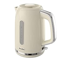 Breville Bold Vanilla Cream Electric Kettle | 1.7L | 3kW Fast Boil | Cream & Silver Chrome [VKT223]