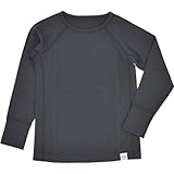 Woolino Merino Wool Base Layer for Kids - Super Soft Kids Long Sleeve Thermal Top - All Natural Base Layer Shirt - (2-3 Years) - Storm Gray