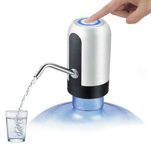 Image of Automatic Wireless Water Dispenser Pump for 20 Litre Bottle, USB Rechargeable Portable Water Can Dispenser for Home,Office,Easy One-Touch Operation,6 Months Warranty-White