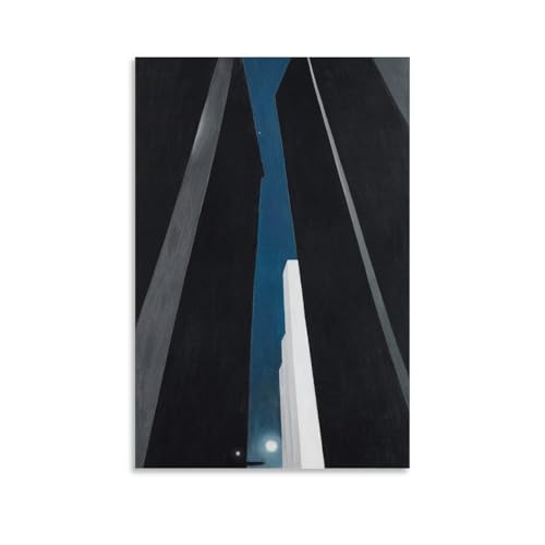 Poster Georgia O'Keeffe nuit de ville 60x90cm en toile suspendue haute finition