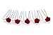 Produktbild 10tlg. Braut - Haarschmuck Set - Brauthaarschmuck | Set-2-S - Bordeaux Rot
