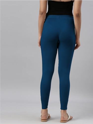 Image of JUNEBERRY Cotton Lycra Skinny Fit Leggings for Women & Girls (Sizes: S to 2XL) (Colors: Black, Beige, White, Grey, Brown, Pink & Wine)