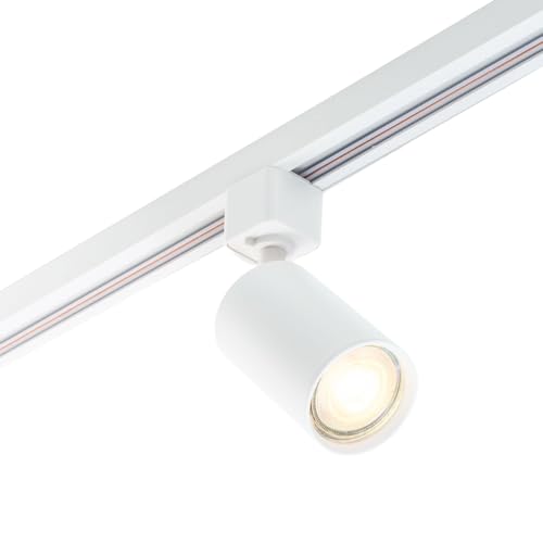 Qub Focus III 1-Phase Spotlight Track Lighting - 400 cm - 6X GU10 Heads - 4X 1m Rails - I-Form - Ceiling Spotlight White - Extendable & Flexible - LED-Compatible - Modern Design Track Lighting - Image 5