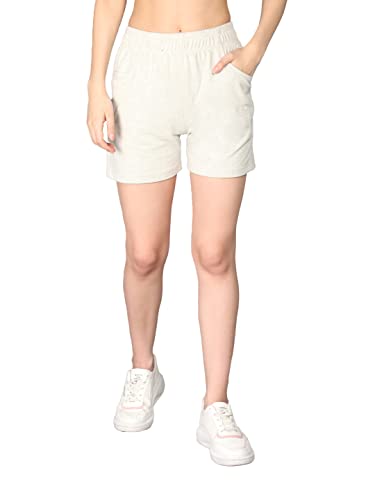 Image of CHKOKKO Women's Regular Cotton Regular Fit Plain Shorts for Women