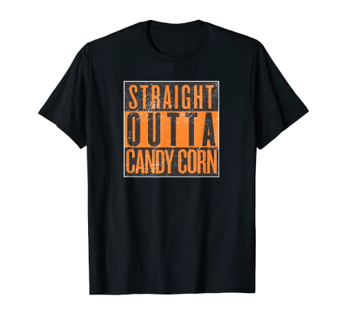 Distressed Diritto Fuori Candy Corn Halloween Dolci Amante Maglietta