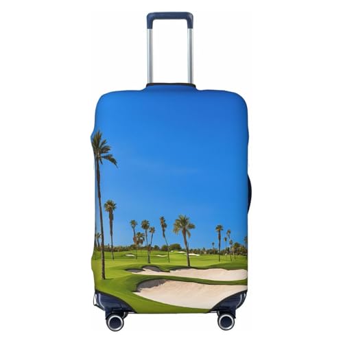 Luggage Covers For Suitcase Golf Course By The Sea Print Suitcase Cover Elastic Luggage Covers Suitcase Protector 18-32 Inch