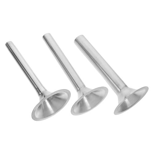 BAZEITFLOW 3 pièces Kit Embouts Inox pour Machine à Saucisses Tubes de Remplissage Acier Résistant Variées Accessoires pour Hachoir Viande pour Saucisses...