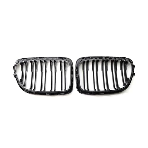 SKINII Parrilla para Serie X1 E84 2010-2015 Parachoques Delantero Negro Brillante con Doble Rejilla Frontal Tipo riñón Rejilla Malla