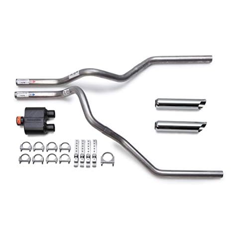 Flowmaster Super 10 Mandrel-Bent Dual Truck Exhaust Kit with Chrome Tips Cover