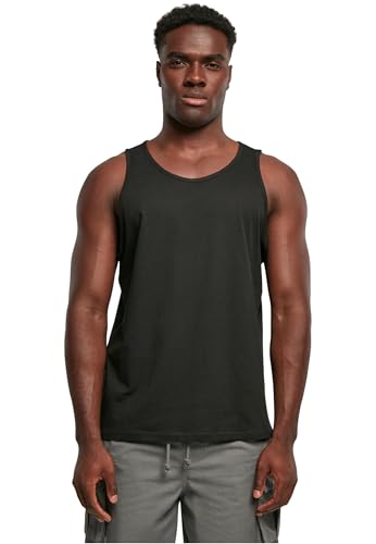 Build Your Brand Camisetas sin Mangas Hombres, Adulto, Negro, L