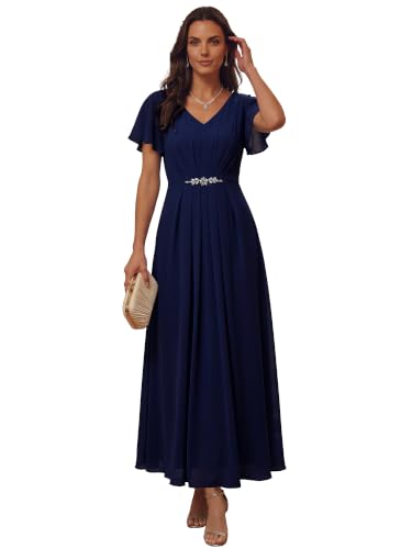 amazon formal wedding guest dresses Ever-Pretty: Dress 480013-2TIP-BKW Marine Baby Dress Blues Bust:87 – 90 cm