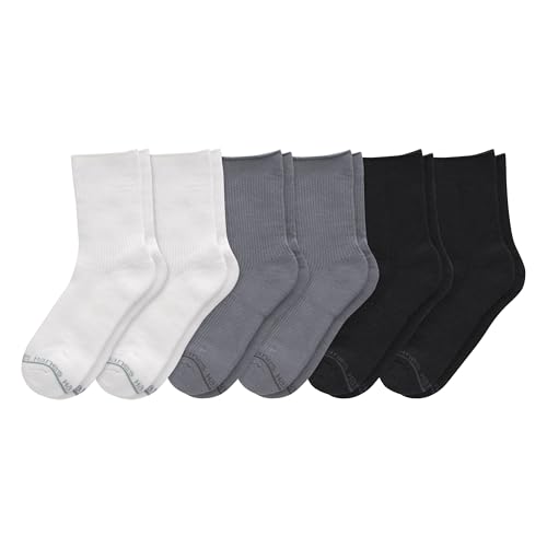 Hanes Women's Originals Supersoft Mid Crew Socks, Half-Cushioned Socks For Women, 6-Pairs2