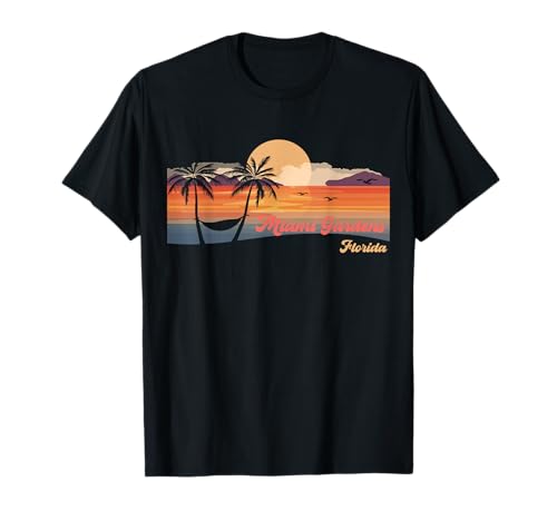Jardines vintage de Miami, Florida Beach Camiseta