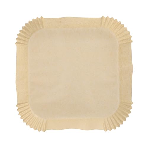 100 Backpapiere 20 cm x 20 cm x 4,5 cm braun für Heißluftfritteusen (10 x 100 = 1000 Stück)