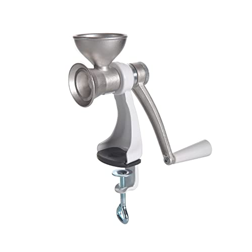 Jupiter Mohnmühle Leinsamenmühle Ölsaatenmühle weiß Edelstahl Küchenhelfer Handgerät manuell,...