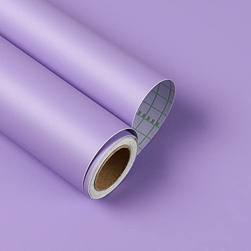 Papier de contact coloré violet pour rénover une étagère abîmée - 2