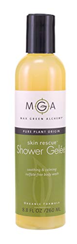 Skin Rescue Shower Gel, 8.8 fl oz, Natural Moisturizing Body Wash, Soothing Calming Essential Oils in an Organic Botanical Formula with Skin Friendly pH, Makes Luxurious Foam, Sulphate Free, Vegan