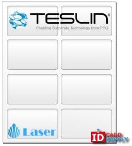 Teslin® Synthetic Paper - 8.5" x 11" Perforated 8-Up Laser Sheet