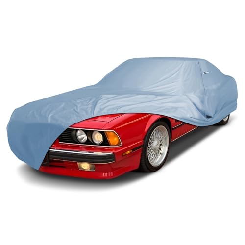 Image of iCarCover Premium Car Cover for 1976-1989 BMW 6-Series Heavy Duty Waterproof All-Weather Automobiles Custom Fit Indoor Outdoor UV Snow Protection Covers with Straps and Bag