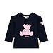 Produktbild Steiff Baby-Mädchen mit Schleife und Teddybärmotiv Sweatshirt, Blau (Black Iris 3032), 62 (Herstellergröße: 062)