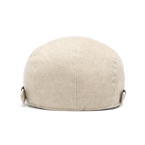 Image of Quanhaigou Unisex Denim Newsboy Hats Flat Ivy Gatsby Cabbie Driving Berets Hat Cotton Dad Cap for Men Women