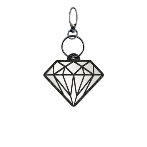 Reflexy Colgante reflector de diseño de diamante - fieltro reciclado reflector peatonal colgante diamante corte diamante piedras preciosas joyas simetría