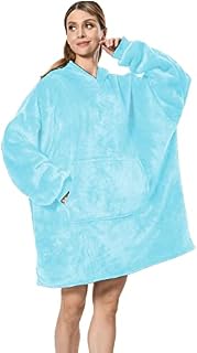 Seogva Oversized Sherpa Hoodie, Wearable Hoodie Sweatshirt Blanket, Super Soft Warm Comfortable Blanket Hoodie, One Size Fits All, Men, Women, Girls, Boys, Friends