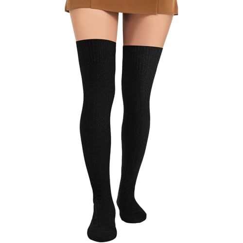 Pleneal Womens Thigh High Socks Over Knee High Socks Long Warm Boot Stockings Leg Warmers