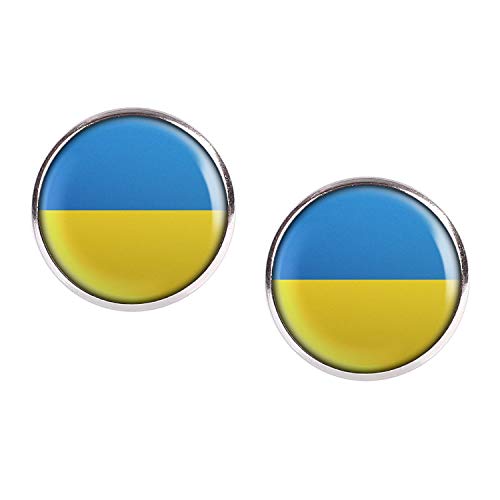 Paire de boucles d'oreilles avec motif drapeau Ukraine Europe Cover