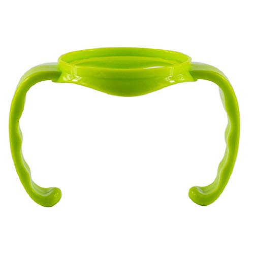For 哺乳びん握り ピジョンワイドネック哺乳瓶に最適 イエロー グリーン 持ちやすい 赤ちゃん 哺乳びんのハンドル (緑)