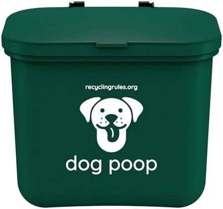 Small Hanging Wastebasket for Dog Poop in Green (Holds 7-14 Bags)
