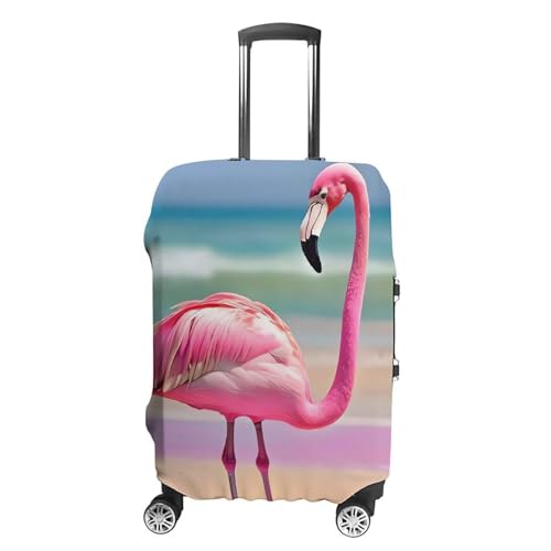 Housse de valise flamant rose lavable pour bagages de 48 à 81 cm