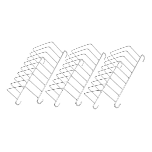 POPETPOP 3Pcs Stainless Steel Toast Rack Air Fryer Accessories for Toasting Cooling Bread Space Saving Dish Holder Durable Kitchen Organizer for Efficient Cooking