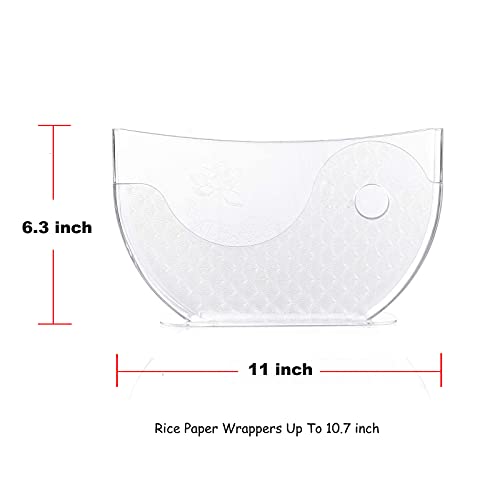 Argconner Summer Roll Water Bowl, Rice Paper Wrappers For Spring Rolls, Holder For Rice Papers Spring Roll Water Bowl (Rice Paper Not Included) #TOP4