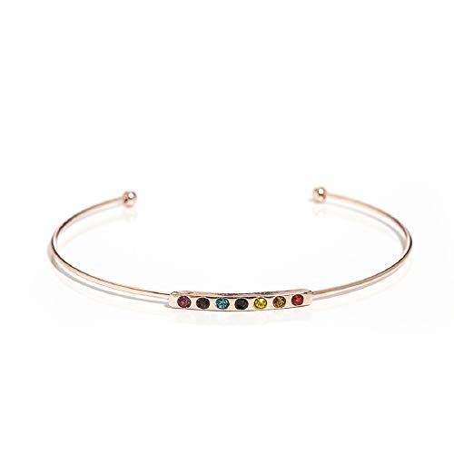 Preisvergleich Produktbild Chakra-Halskette / Tapisserie-Set "Shanti by Mira", Sterlingsilber, indische Meditation, Baumwolle, Größe 76 x 102 cm Rose Gold Plated Longline Chakra Bangle
