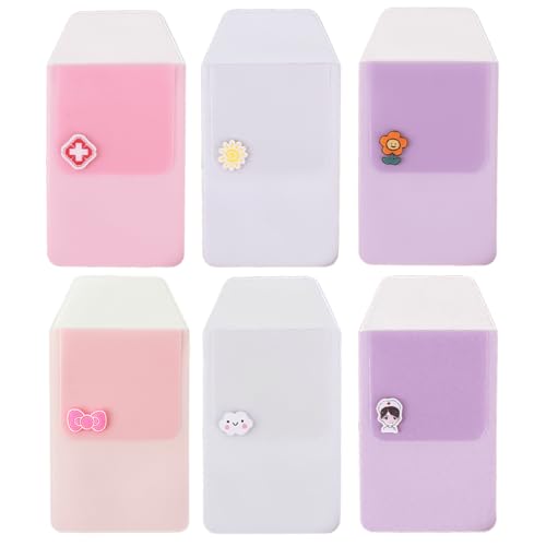 JUGUTA 6 Piezas Protector Bolsillo Salvabolsillos Enfermera Protector De PVC Portalápices Estuche para Bolígrafos para Escuela Hospital Y Oficina