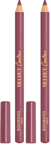 Bourjois Crayons à lèvres Velvet Contour, 33 Rose Water, redéfinit les lèvres, texture crémeuse mate, application précise, beurre de karité, tenue...