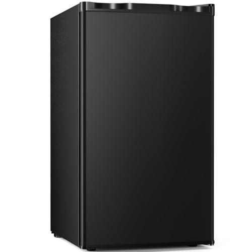 Image of Antarctic Star Mini Fridge 3.1Cu.Ft Compact Refrigerator 2-Doors Freezer Low Noise Defrost Storage of Beverages Vegetables Fruits Kitchen Living Room Office Dormitory Black