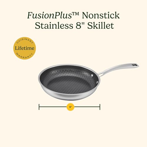 Cuisinart FusionPlus Nonstick Stainless Steel Cookware, 12-Inch Everyday Pan with Cover, PFAS-Free PURELYSEAR Ceramic Technology, Scratch Proof, Wide Grip Handles, Dishwasher Safe, FPS25-30D image 9