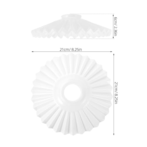 Image of Angoily Ceramic Pendant Lampshade 8.26X8.26X2.36In White Hanging Lamp Cover for Chandelier Ceiling Light and Vanity Lighting
