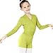 Zzalalana Girls Dance Sweater Sets with Shorts 2 Piece Long Sleeve V-Neck Knit Sweater Outfits for Ballet, Gymnastics