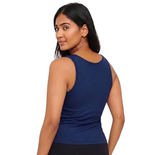 Image of DChica Essentials Women's Padded Tank Top, Soft & Supportive Fit, Seamless Non-Wired Cami Bra, Comfortable Stretch Fabric, Innerwear for Women