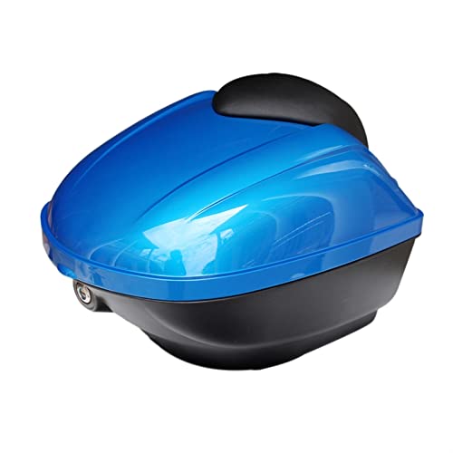 Coffre de moto étanche 28 L universel et top case arrière bleu