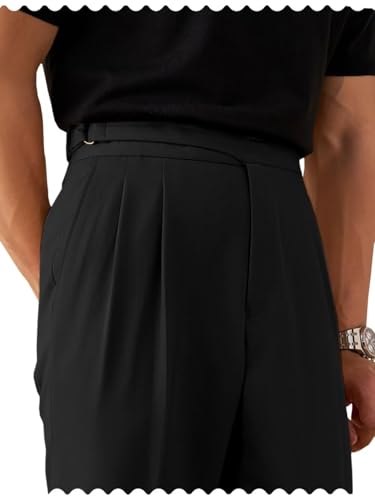 Men's Pants Classic Fit Flat Front Chino Pants Work Stretch Trousers