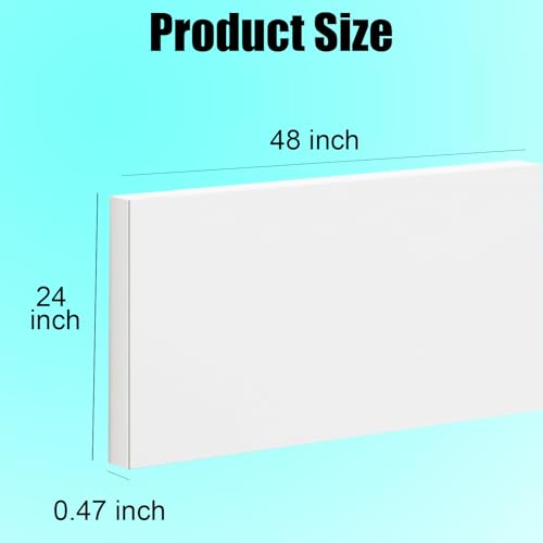 Image of HDPE Sheet 1 /2-24 inch x 48 inch High Density Polyethylene Sheets with Protective Film 1 /2 Thick HDPE Plastic Sheet Board Solid Plastic Block for Flat Panel DIY Projects Machining Home (White)