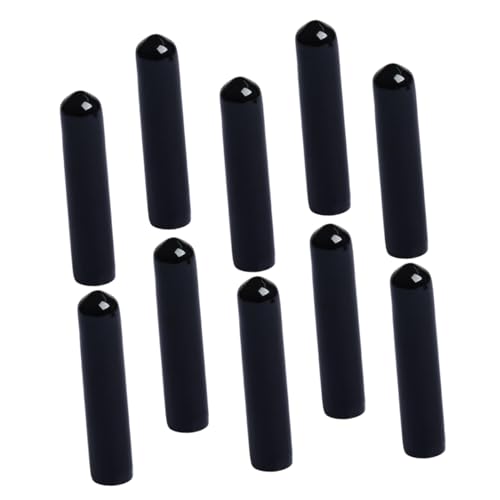 COLLBATH 10pcs Wine Cap Oil Spout Oil Pourer Spout Shot Bottles with Caps Dispenser Bottle Pourer Pourers Dust Covers Kegerator Oil Dispenser Bottle Spouts Sealer Black Rubber