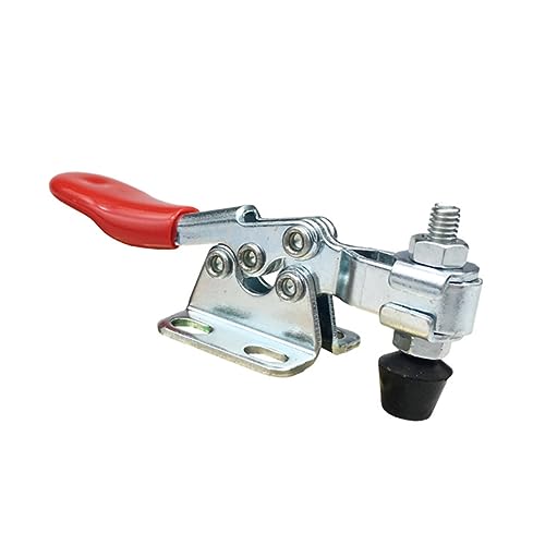 NUOBESTY Morsa Ginocchio Orizzontale Sgancio Rapido Barra Corta Base Flangiata Fissaggio Laterale Maniglia Copertura Plastica Perno Gomma Lamiera Circuiti Stampati Macchinari Saldatura Stam