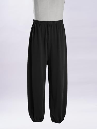 Kaerm Kids Boys Girls Pants Loose Elastic Waistband Kung Fu Pants Hip Hop Dance Pants Yoga Running Pants4