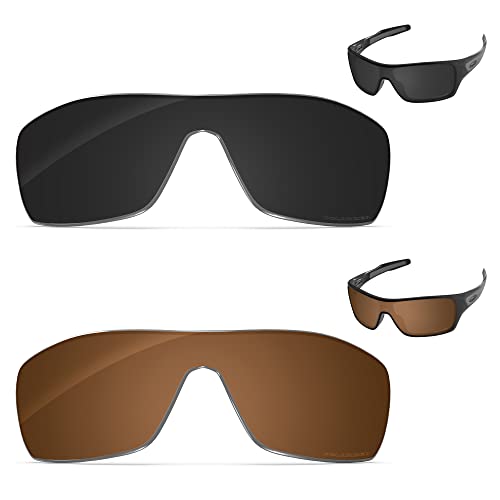 Image of Performance Replacement Lenses Compatible with Oakley Turbine Rotor OO9307 Polarized Etched