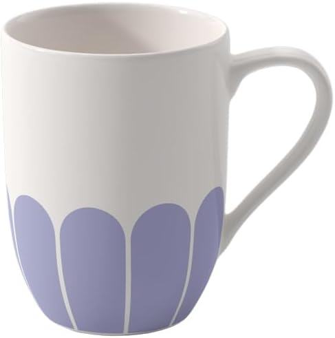 Villeroy & Boch Fleur Bleu Collection Mug, Premium Porcelain, Made in Germany, Dishwasher and Microwave Safe, 10 oz Capacity, 4.5x3.25x4 in, Mug with Handle for Coffee, Tea & Hot Drinks, Blue
